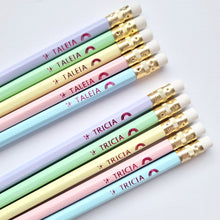 Load image into Gallery viewer, Combo: PASTEL  |  Personalised Pencils - Set of 5 or 10
