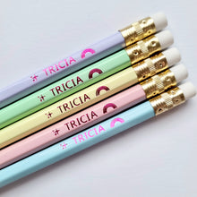 Load image into Gallery viewer, Combo: PASTEL  |  Personalised Pencils - Set of 5 or 10
