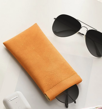 Load image into Gallery viewer, Magnetic Leather Sunglass Pouch
