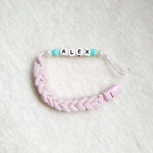 Load image into Gallery viewer, Personalised Braided Pacifier Clip
