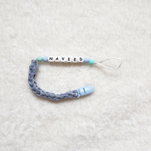 Load image into Gallery viewer, Personalised Braided Pacifier Clip
