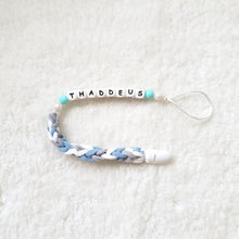 Load image into Gallery viewer, Personalised Braided Pacifier Clip
