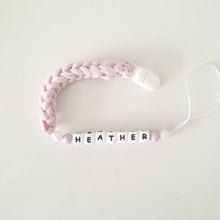 Load image into Gallery viewer, Personalised Braided Pacifier Clip
