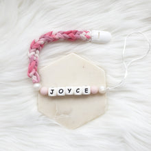 Load image into Gallery viewer, Personalised Braided Pacifier Clip
