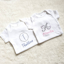 Load image into Gallery viewer, Personalised Monogram Baby Onesies
